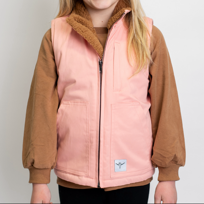 Western AFC Sherpa Lined Pink Vest - Toddler/Youth