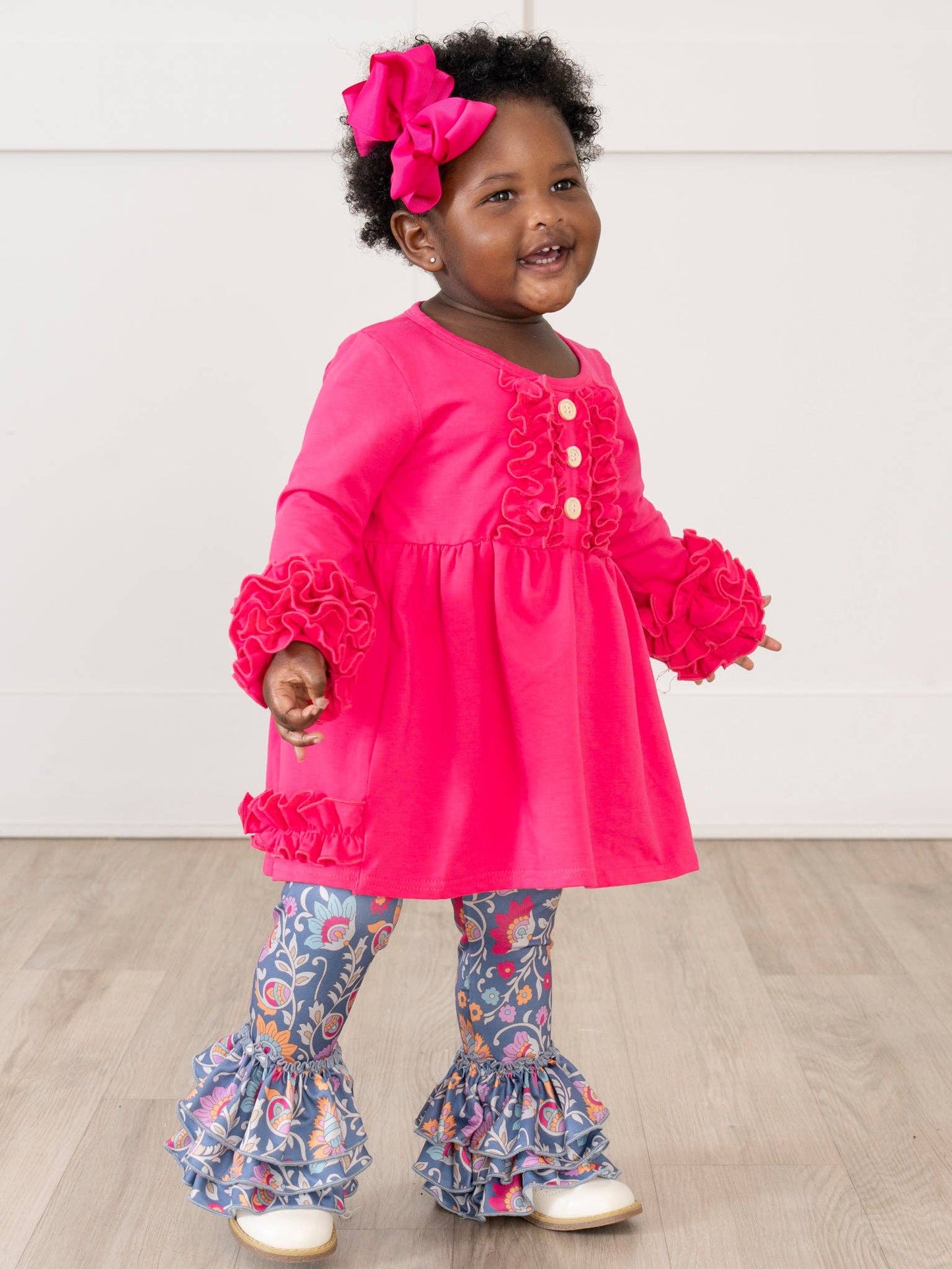 Cotton Bell Ruffle Leggings - Boho Bloom