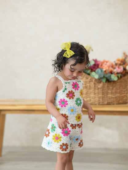 Crochet Floral Girl Set