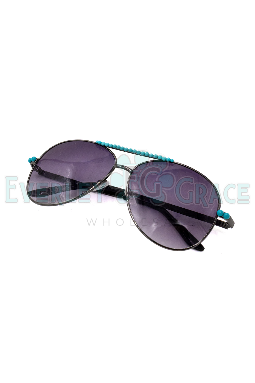 AVIATOR TURQUOISE SUNGLASSES