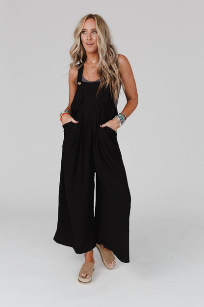 009 Serenity Wide Leg Jumpsuit - Black