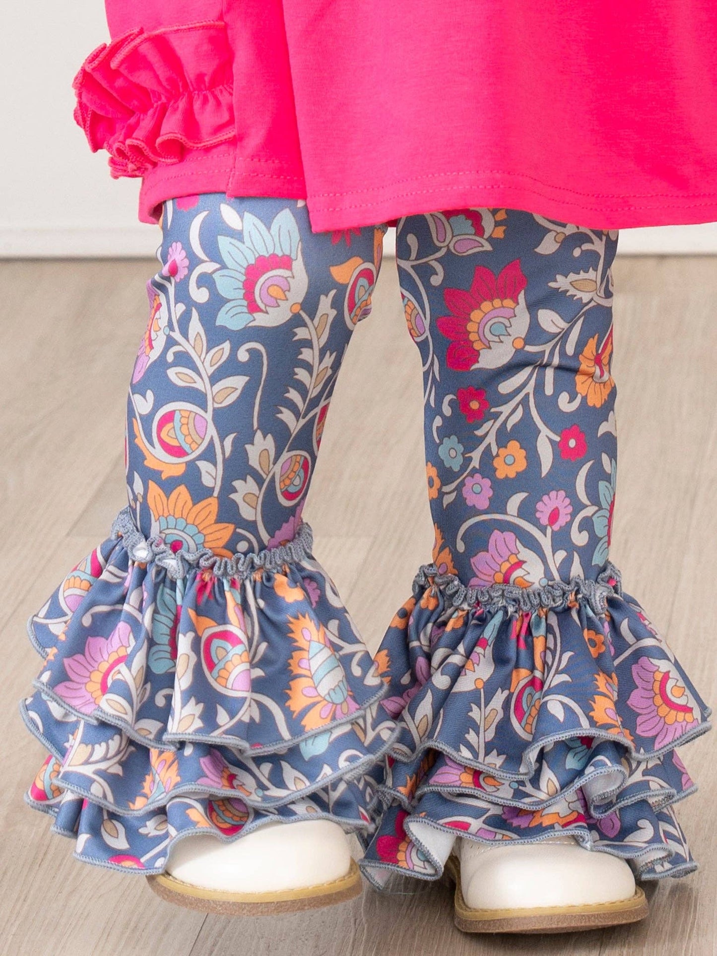 Cotton Bell Ruffle Leggings - Boho Bloom
