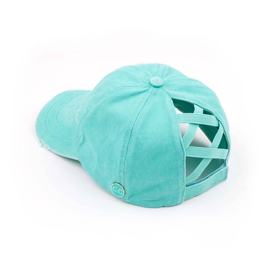 Cotton Criss-Cross Pony Cap