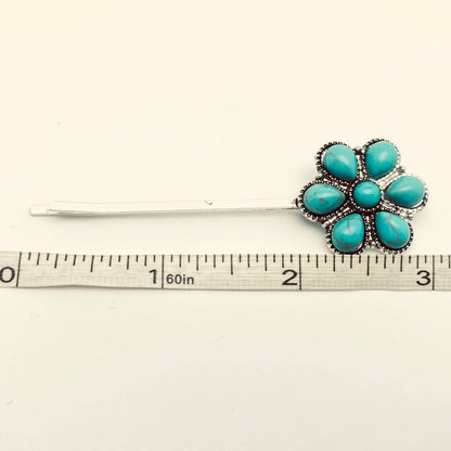 Western Style Vintage Turquoise Hairpin Hair Clip