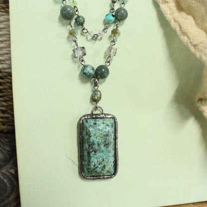 Just Beads Layered Jade Necklace