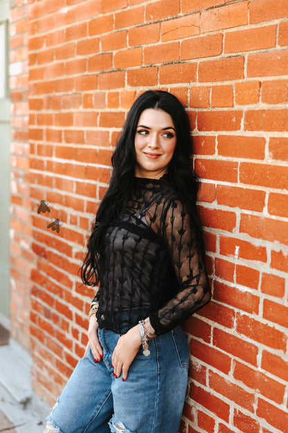 LARIAT LACE L/S *MIDNIGHT