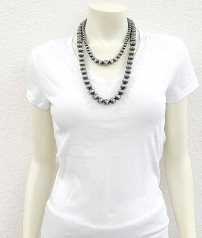 24" 2-strand Big Navajo Bead Necklace