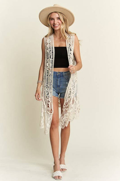 **CROCHET SLEEVELESS CARDIGAN