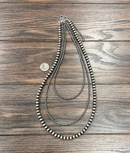 30-inch 3-strand Navajo Bead Necklace