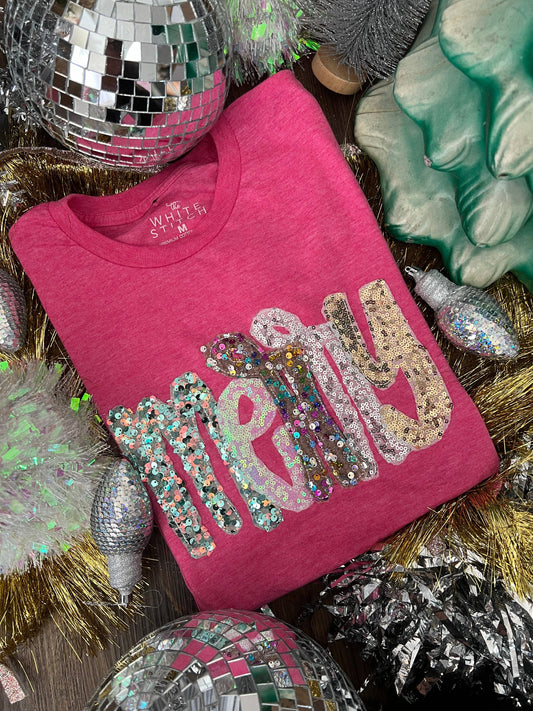 Merry Sequins Tee