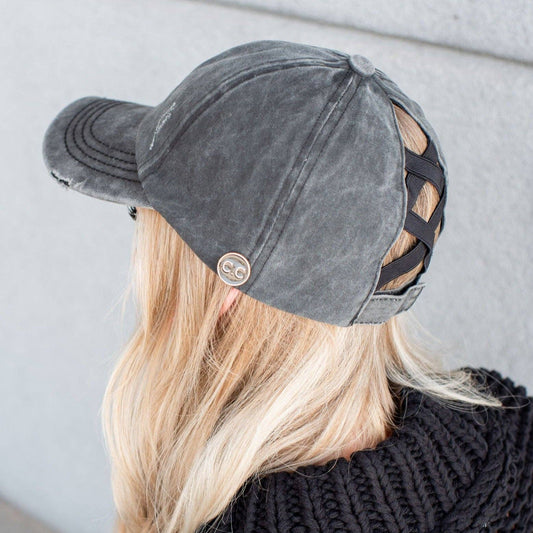 Cotton Criss-Cross Pony Cap