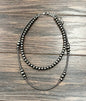 22" 2-strand Polish Navajo Bead Necklace