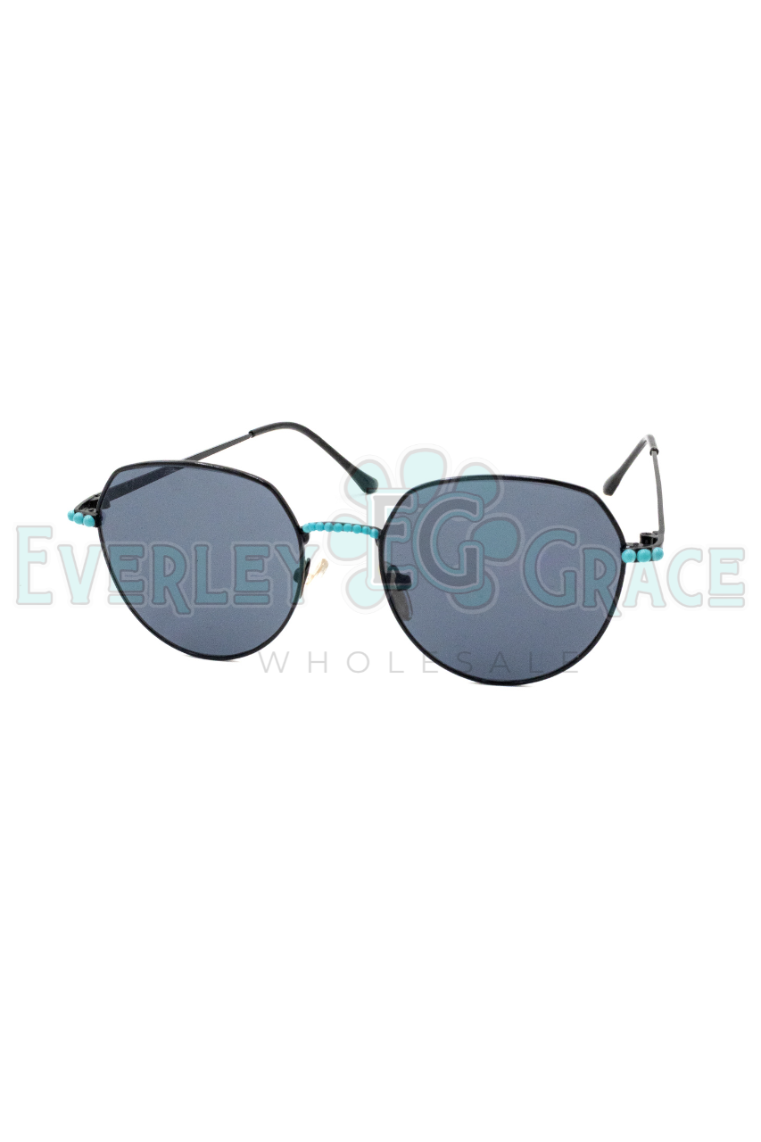 OCTAGON TURQUOISE SUNGLASSES