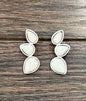 White Turquoise Stud Earrings