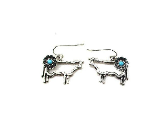 Western Cut Out Cow Dangle Earring