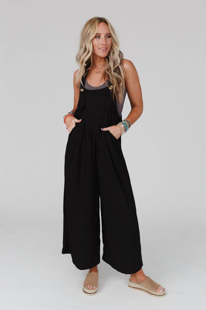 009 Serenity Wide Leg Jumpsuit - Black