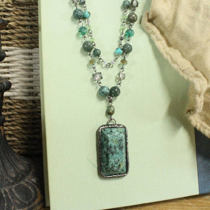 Just Beads Layered Jade Necklace